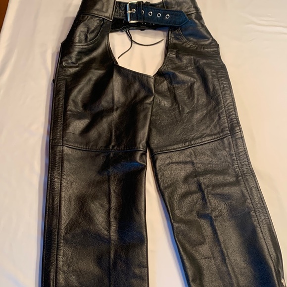 Unik Other Womens Black Leather Riding Chaps Xxs Size And In New Condition Poshmark